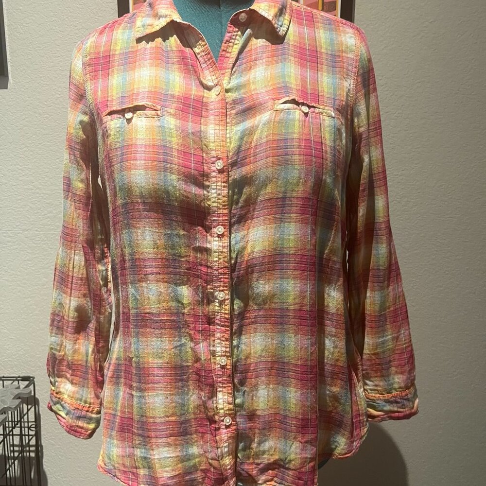 Sheer Bright Button Up